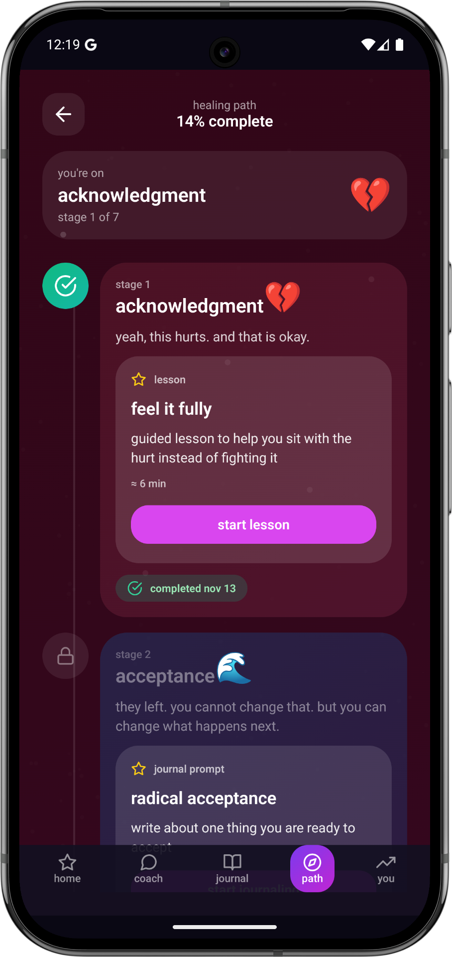 Heal App - Healing Journey