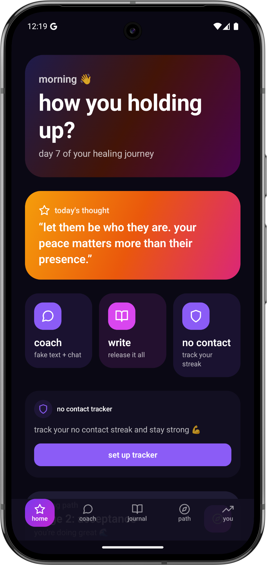 Heal App - Progress Tracking